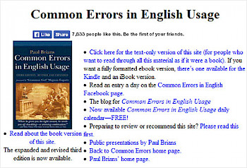 Proofreading tool - Common Errors in English Usage